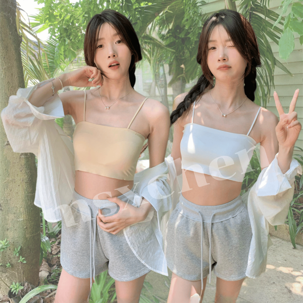 เสื้อในผู้หญิง รุ่น B-041 สปอร์ตบรา สายเดี่ยวแบบครึ่งตัว ผ้านิ่มเด้ง ใส่สบายถอดฟองน้ำได้ สินค้าพร้อมส่ง