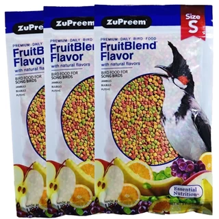 3 ซอง อาหารนกซูพรีม ไซส์ s อาหารนกกรงหัวจุก ZuPreem FruitBlend 100g