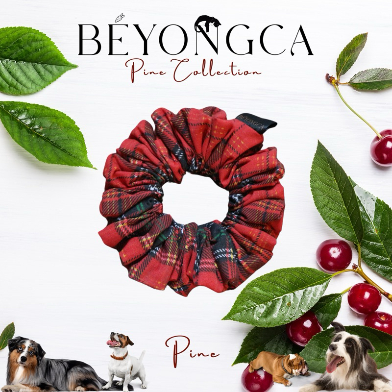 Beyongca Scrunchies รุ่น PINE ยางรัดผมโดนัท ลิขสิทธิ์แท้ Rubber Band Scrunchy ยางมัดผม หนังยางมัดผม