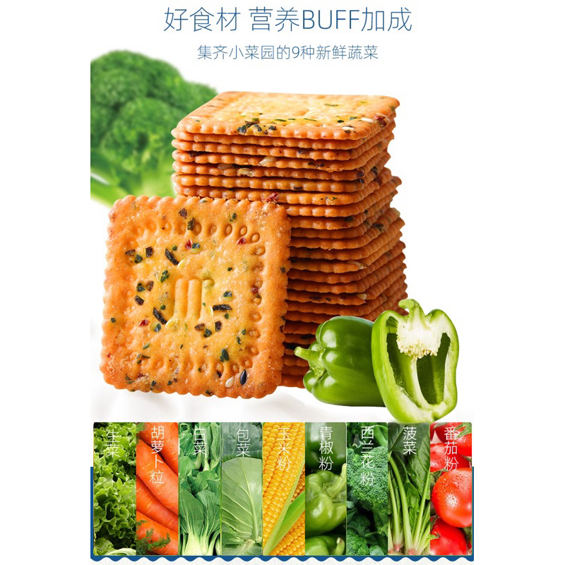 แครกเกอร์ผัก 9 ชนิด บิตกิสเพื่อสุขภาพ Vegetables Biscuits (Nine Type Vegetables)