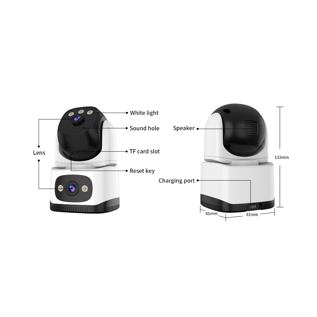 Vstarcam CS995DR WIFI/CG995DR SIM 4G(เลนส์คู่) ใหม่2024 กล้องวงจรปิดไร้สาย ความละเอียด 3MP(1296P) indoor มีAI