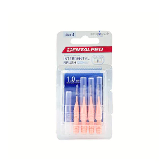 แปรงซอกฟัน 4 ชิ้น (ด้ามตรง ขนทรงกรวย) Dentalpro Interdental brush I-shape size 1-3,4pcs/pack