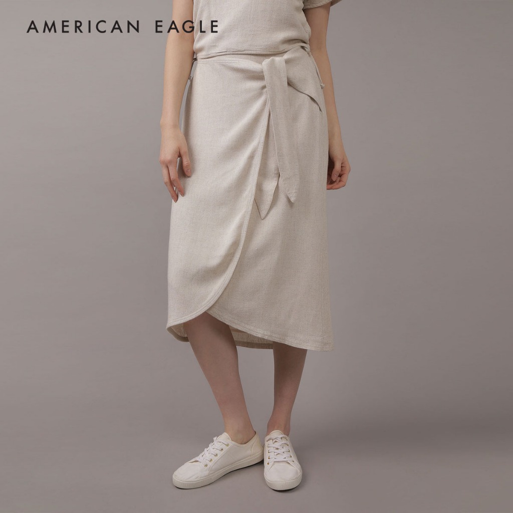 American Eagle Faux Wrap Skirt กระโปรง ผู้หญิง (NWSS 031-4897-109)