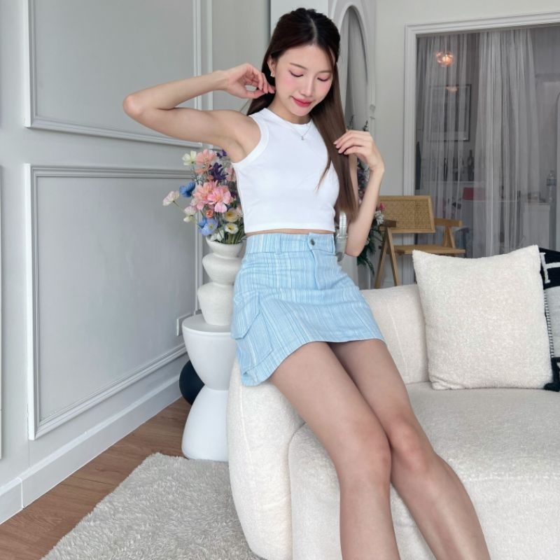 MINI CARGO SKIRTS กระโปรงกางเกงแต่งกระเป๋าคาร์โก้