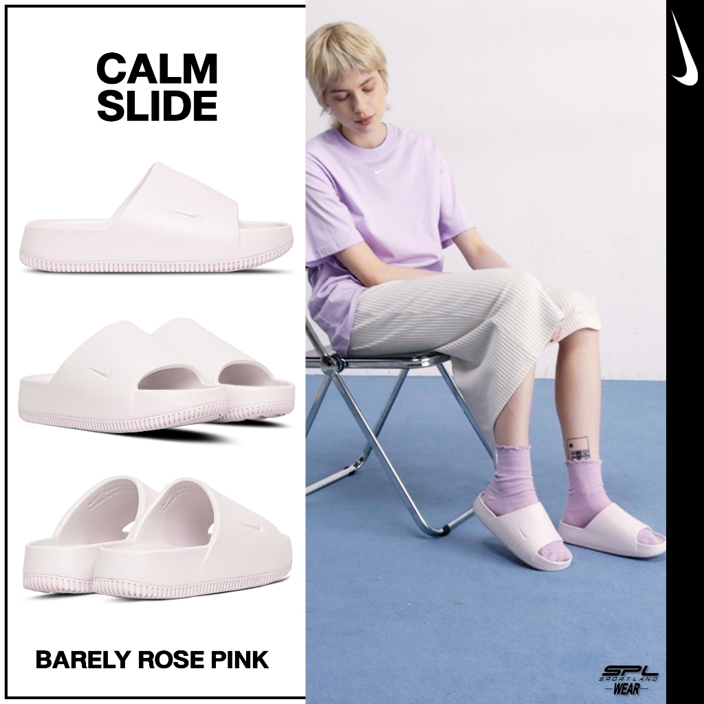 Nike ไนกี้ รองเท้าแตะ รองเท้าแฟชั่น W Calm Slide Barely Rose DX4816-600 (1800)