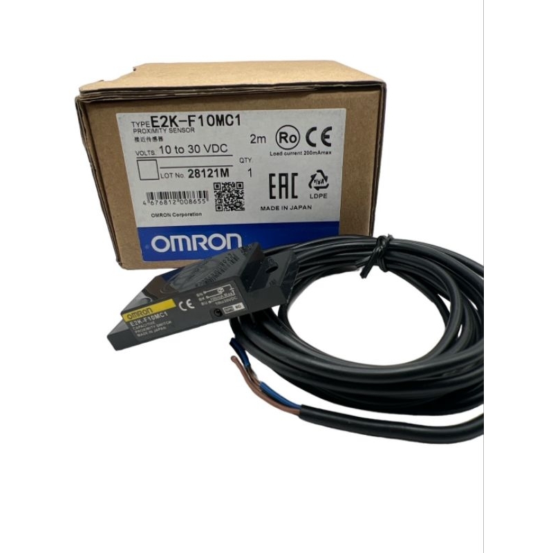 E2K-F10MC1คาปาซิทีปเซ็นเซอร์ (Capacitive Sensor) 3สาย NPN NO ระยะการจับ 10มิล ปรับได้.