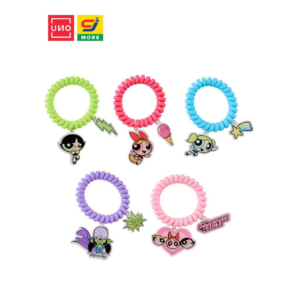 UNO ยางรัดผมเกลียว Powerpuff Girls  รุ่น 49 ลิขสิทธิ์แท้