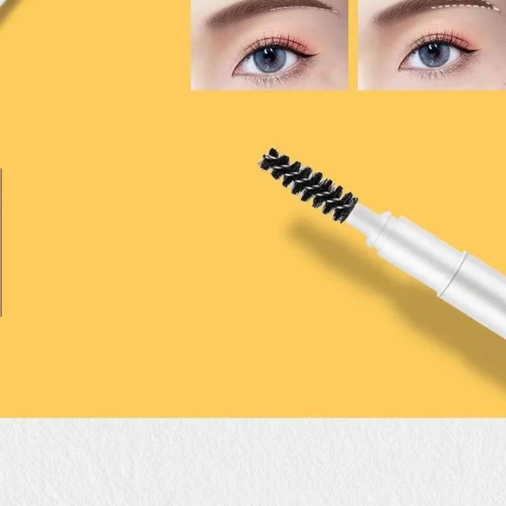 ดินสอเขียนคิ้ว สองหัว แบบหมุน เนื้อละเอียดพิเศษ กันน้ำ กันเหงื่อ ไม่เลอะคิ้ว เป็นธรรมชาติ - รูปที่ 4