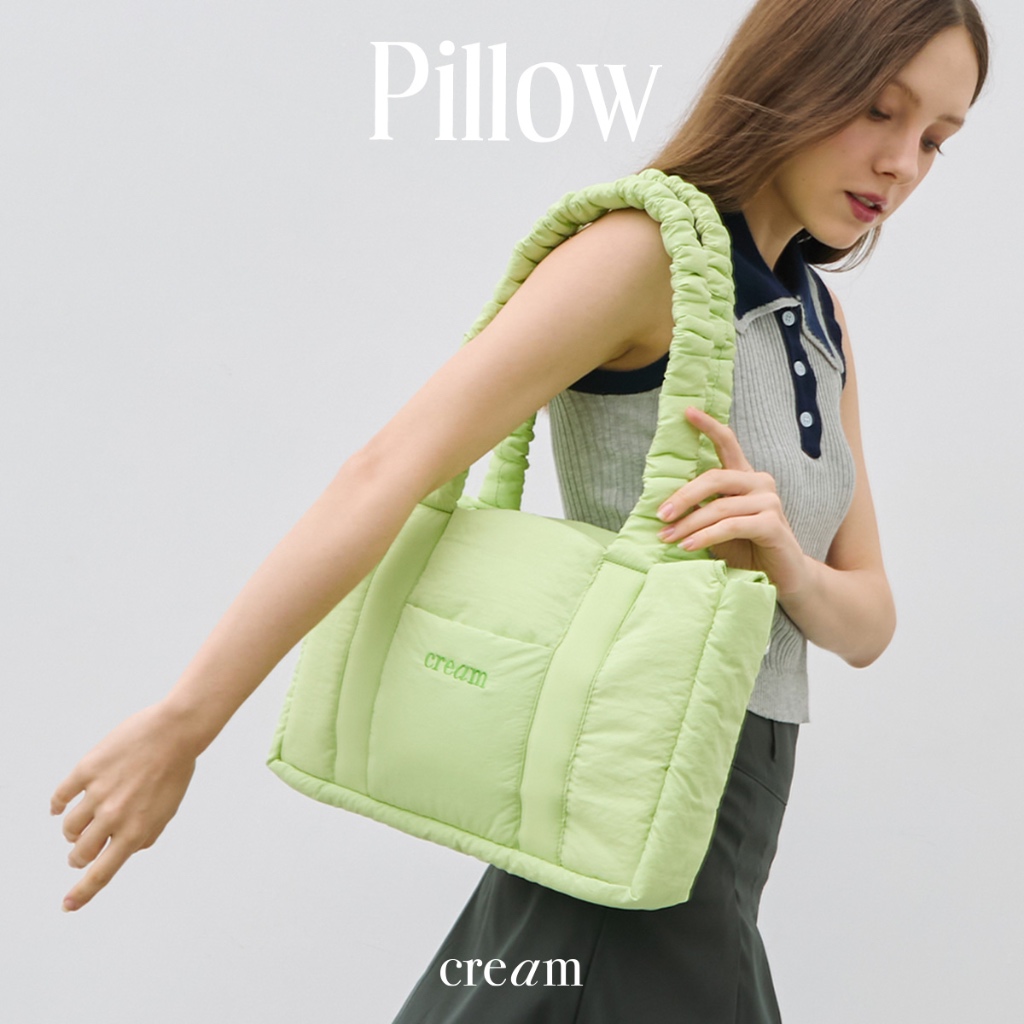 cream___th - Pillow Puffy Scrunchie Bag