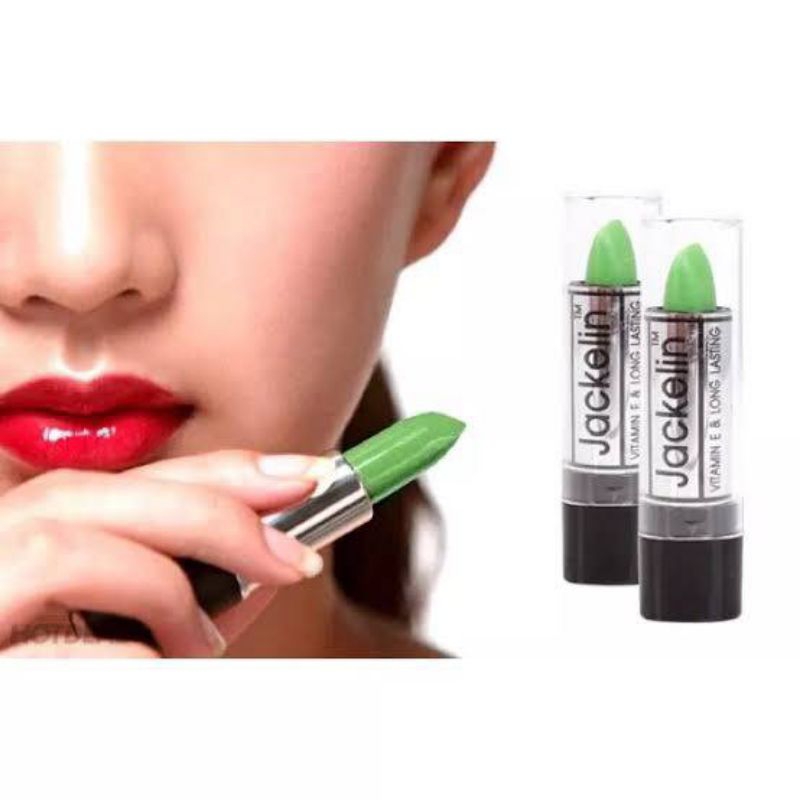 ลิป Jackelin ลิปมันเปลี่ยนสี ลิปเขียว สีสวยติดทนนาน ลิปเขียวในตำนาน พร้อมบำรุงริมฝีปาก ของแท้100% #ลิปเขียว #Jackelin