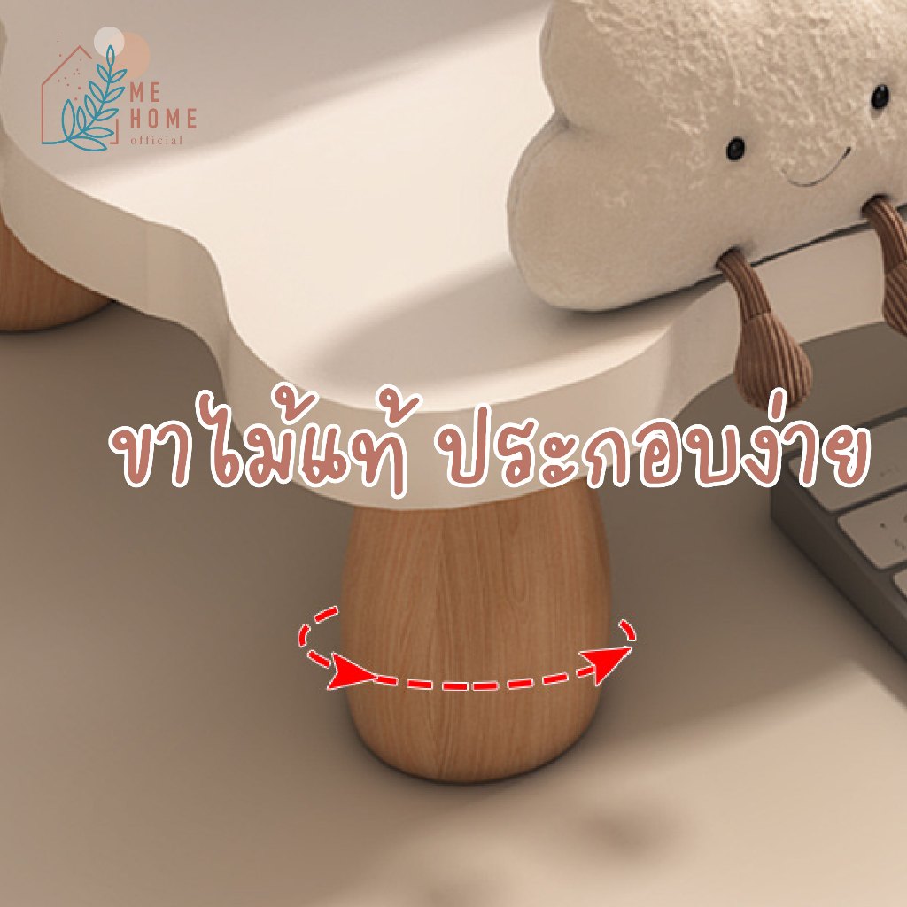 ชั้นวางจอคอม ไม้หนา มี2ขนาด สไตล์มูจิ ชั้นวางบนโต๊ะทํางาน ชั้นวางจอคอมพิวเตอร์ จัดระเบียบ โต๊ะลายเมฆ รูปที่ 5