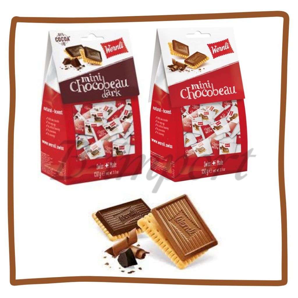 Wernli MIni Chocobeau น้ำหนัก 150 กรัม มี 2 รส ผลิตในประเทศสวิสเซอร์แลนด์