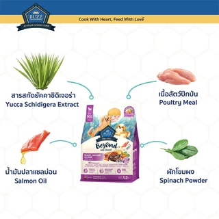 Buzz Beyond อาหารสุนัข กลูเตนฟรี รสไก่อบและตับ สำหรับสุนัขโตทุกสายพันธุ์ ขนาด 10 KG.