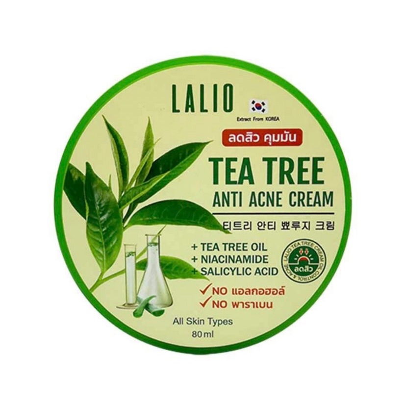 LALIO ครีมบำรุงผิว TEA TREE ANTI ACNE CREAM 80 กรัม 1 ชิ้น