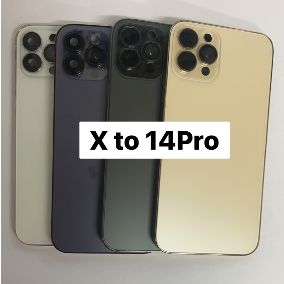 X to 14Pro บอดี้แปลง X แปลงเป็น14Pro สินค้ามีโลโก้ มี4สี แถมฟรีแพรสวิทข้าง+รางซิม