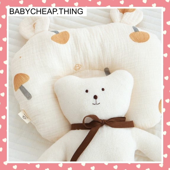 หมอนเด็ก ผ้าฝ้าย ระบายอากาศ (Ab123) -หมอนป้องกันอาการหัวแบน สำหรับเด็กเล็กเด็กแรกเกิด
