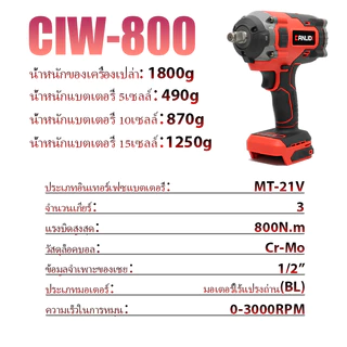 🔥จัดส่งที่รวดเร็ว🔥CANLIDI 600/800/1000 N.m บล็อกไฟฟ้า แรงบิดสูงไร้สาย ประแจกระแทก มอเตอร์ไร้แปรงถ่าน อเนกประสงค์