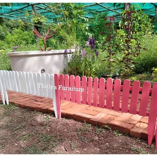 รั้วไม้สัก ขนาดยาว75ซม. มีให้เลือก7สี รั้วกั้นสวน ตกแต่งสวน รั้วDIY