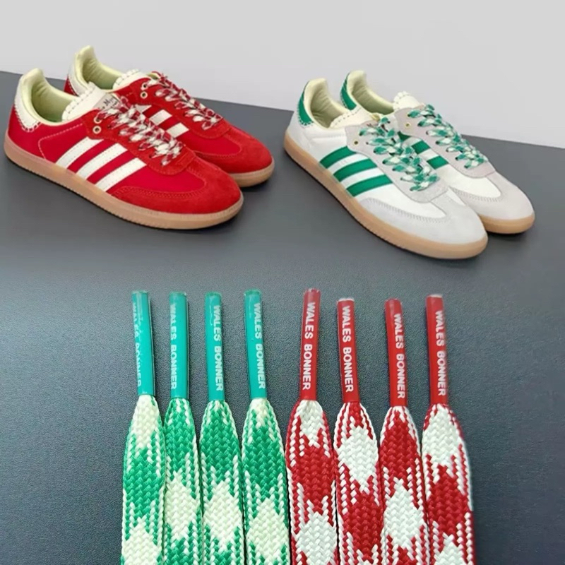พร้อมส่ง เชือกรองเท้า ข้าวหลามตัดสลับสี เหมาะแมทซ์ใส่samba/spezial/gazella รองเท้าทรงฮิต