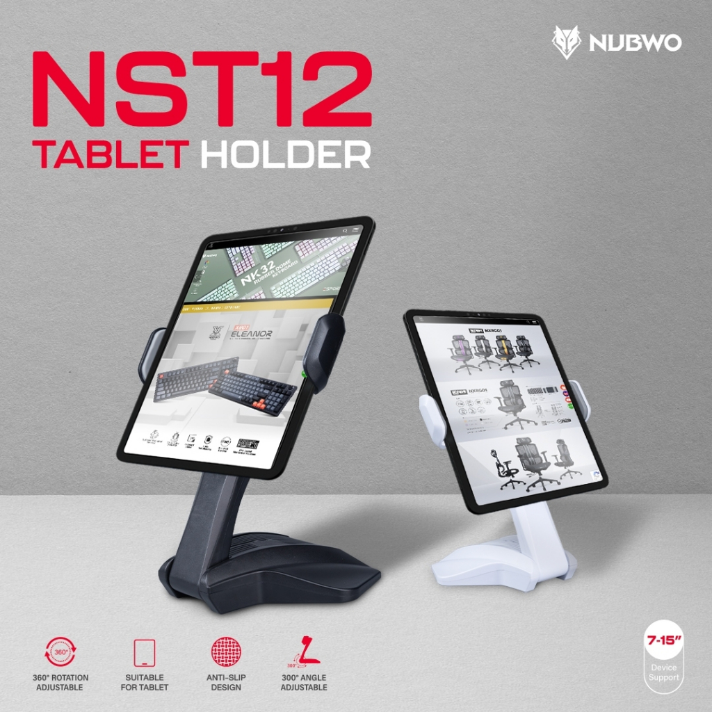 NUBWO ขาตั้งแท็บเล็ตและโทรศัพท์ รองรับทั้งแนวตั้งและแนวนอน มี Anti-Slip ป้องกันการลื่นไถล รุ่น NST12 รับประกัน 15 วัน