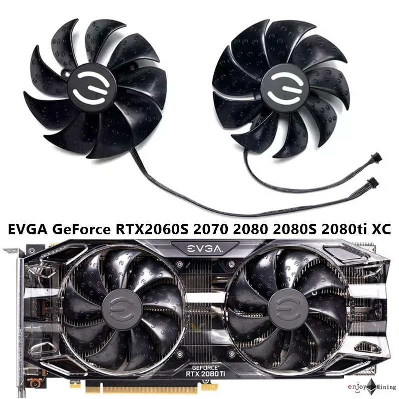 พัดลมการ์ดจอ EVGA RTX2060S 2070 2080 2080S 2080ti XC graphics card fan PLD09220S12HH