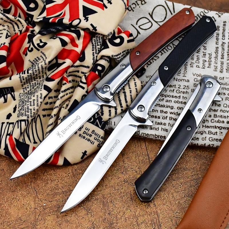 มีดพกพา21.8cm ด้ามไม้ พร้อมซองหนัง PU - รูปที่ 2