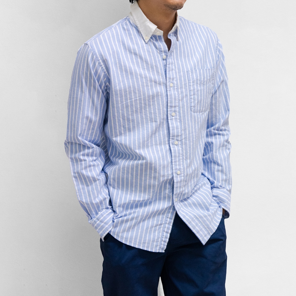 era-won เสื้อเชิ้ต รุ่น Oxford shirts ทรง Comfort fit คอปกสีขาว สี Moon Shot 2024