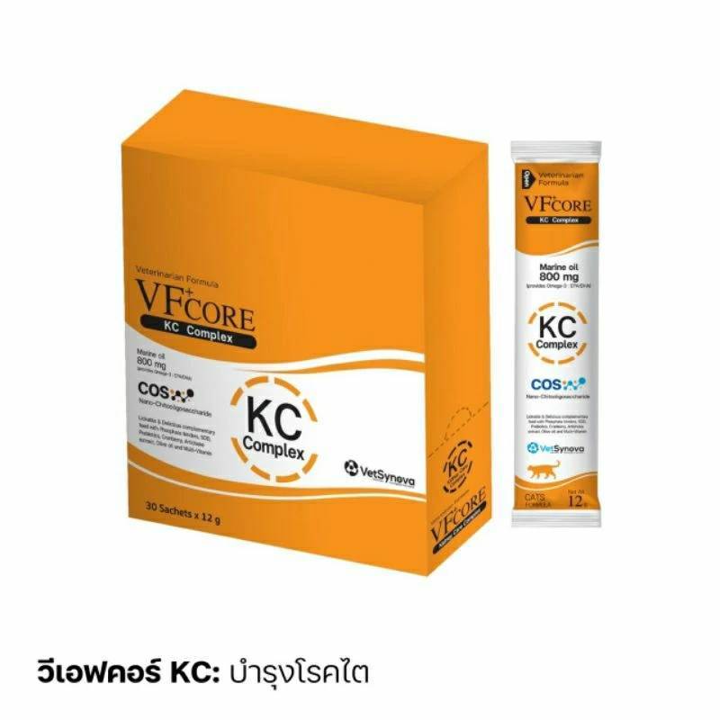 ยกกล่อง VFcore อาหารเสริมแมวเลียสีส้ม บำรุงไต ถูกที่สุด บรรจุ 30 ซอง