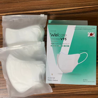 [สินค้าใหม่!][Flagship Store] Welcare Face Mask V95 หน้ากากกรองฝุ่นเวลแคร์ รุ่น V95 (30 ชิ้น/กล่อง)
