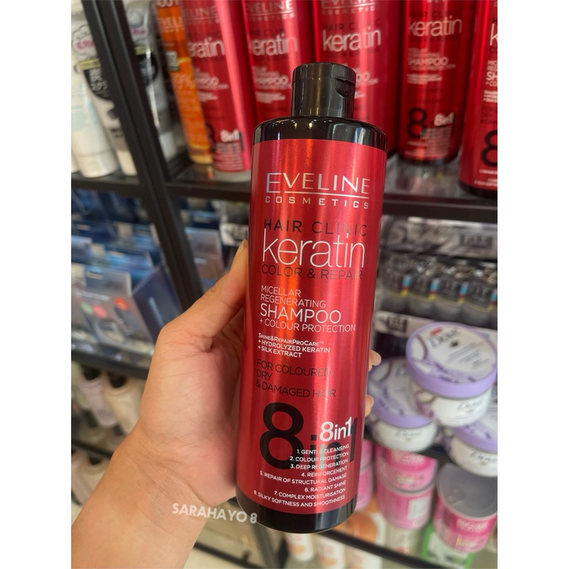 Eveline Hair Clinic Keratin Color & Repair Shampoo 400ml.