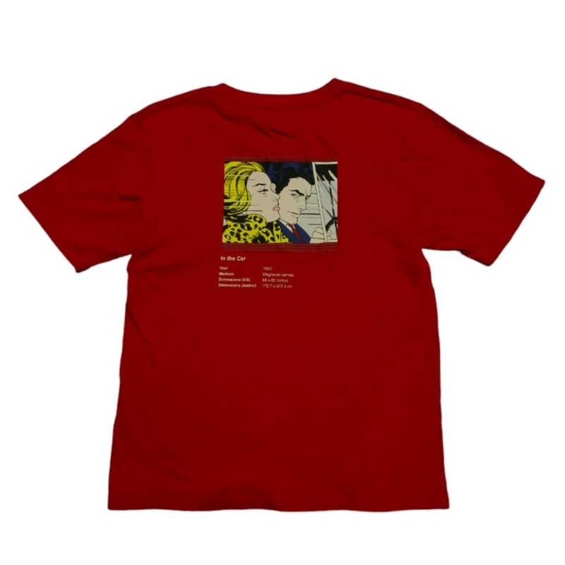 เสื้อยืด UT Uniqlo x Roy Lichtenstein In the Car Red Pop Art Comic (s)