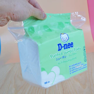 6ห่อ/12ห่อ D-nee ดีนี่ สำลีแผ่นขนาดจัมโบ้แผ่นใหญ่พิเศษ 3 x 4 นิ้ว 100 กรัม