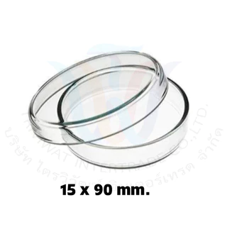 Triviwat จานเพาะเชื้อแบบแก้ว(โบโร 3.3)พร้อมฝาปิด plate(Petri Dish) ช่องเดียว ตัวเลือก 6cm,7.5cm,9cm,10cm,แท่งแก้วคนสาร6"