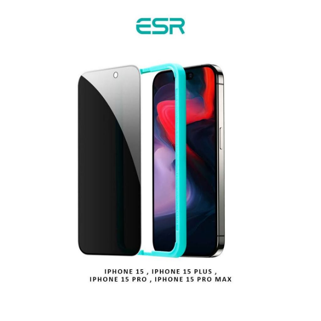 ESR Tempered Privacy Screen Protector ฟิล์มกระจก กันมอง ฟิล์มไอโฟน 15