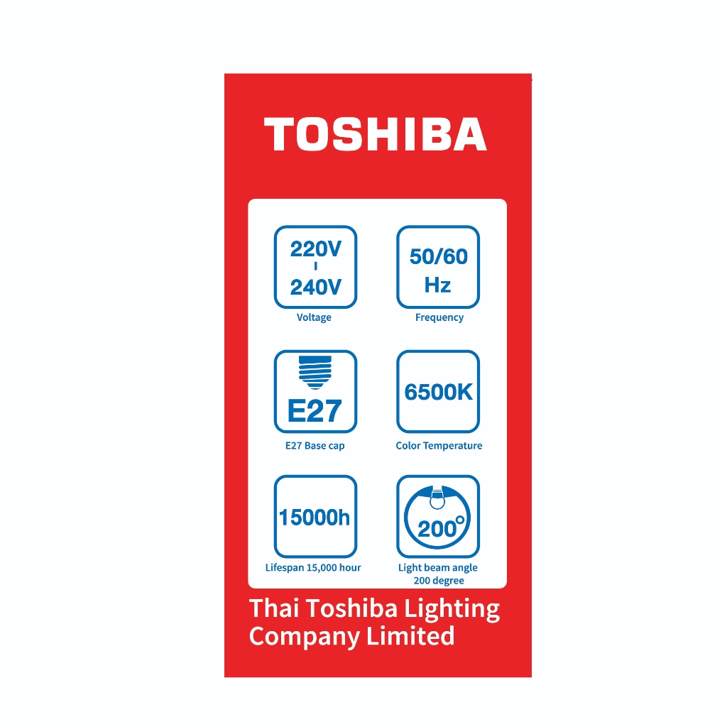 TOSHIBA หลอดไฟ LED A45 4 วัตต์ สีขาว/เหลือง/ขาวนวล ขั้ว E27 ถนอมสายตา ประหยัดไฟ หลอดไฟโตชิบา - รูปที่ 5