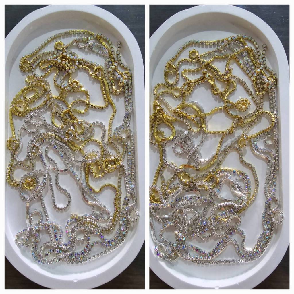 โซ่เพชรตกแต่งเล็บ เส้นใหญ่ 2 mm ขนาดความยาว 1 เมตร