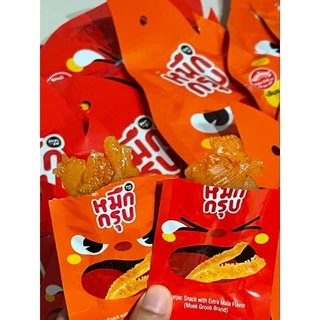 หมึกกรุบบุกปรุงรสหม่าล่า หมึกกรุบ ซันซุ ขนม ขนมกินเล่น ของกินเล่น ฮาลาล ของแท้ Muek Groob Sunsu 50g.