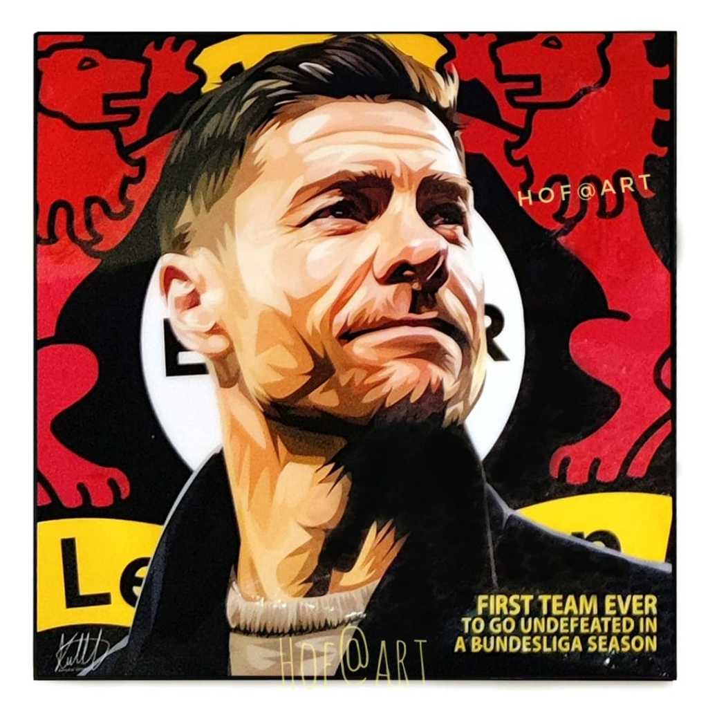 รูปภาพ Xabi Alonso ชาบี อลอนโซ่ โค้ช ไบเออร์ เลเวอร์คูเซิน รูปภาพ​ติด​ผนัง​ pop art ฟุตบอล football​