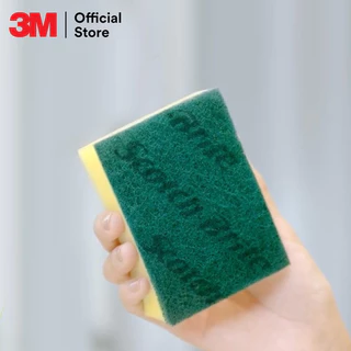 3M™ Scotch-Brite สก๊อตช์-ไบรต์® ใยขัดพร้อมฟองน้ำ, 3x4 นิ้ว, แพ็ค 6 ชิ้น