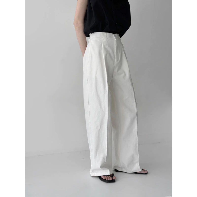 กางเกงทรงกระบอกชาย STRM COTTON BAGGY PANTS A7