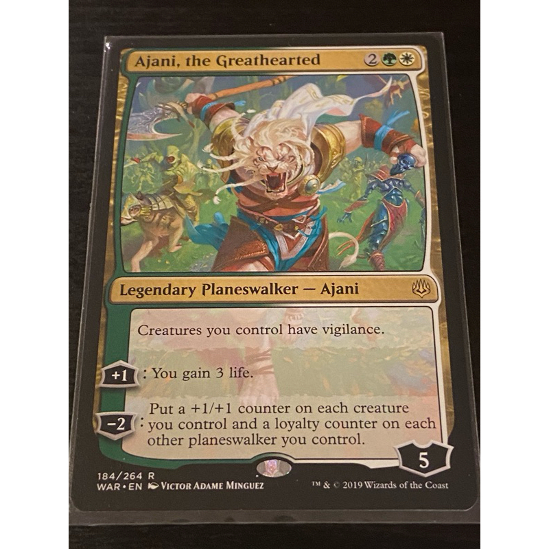 [MTG][WAR] War of the Spark: Ajani, the Greathearted การ์ดแท้ Magic The Gathering