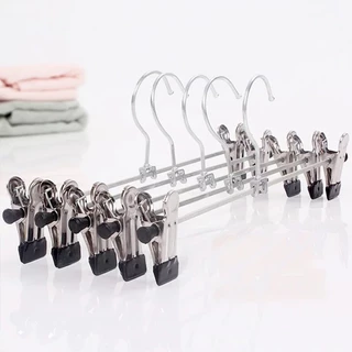 ไม้แขวนเสื้อ ไม้หนีบ Drying Hanger Rack ไม้แขวนกางเกง ปรับระดับได้ สแตนเลส ใช้หนีบเสื้อผ้า กระโปง simplethailand