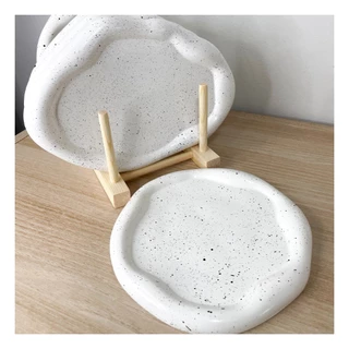 ถาดปูน ถาดพร็อพถ่ายรูปสินค้า ที่วางเทียนหอม สไตล์เกาหลี MINIMAL