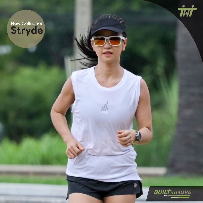 TNT Stryde เสื้อวิ่ง Vest running แขนกุด Unisex ผ้า Square lite บาง เบามาก แห้งไว