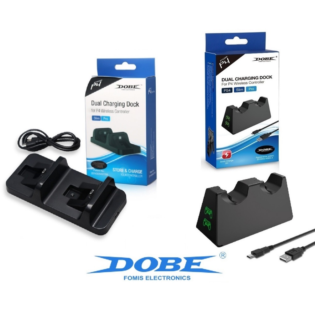 มาใหม่! ส่งฟรี! แท่นชาร์จจอย Ps4 ของ DOBE แบบมีไฟ PS 4 Dual Charging Dock ที่ชาร์จจอย Ps4 (TP4-19012)