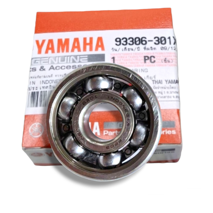 93306301YS ลูกปืนเพลาเกียร์ Nouvo Mio Fino ลูกปืนเบอร์ 6301 แท้ YAMAHA 93306-301YS 351Y8