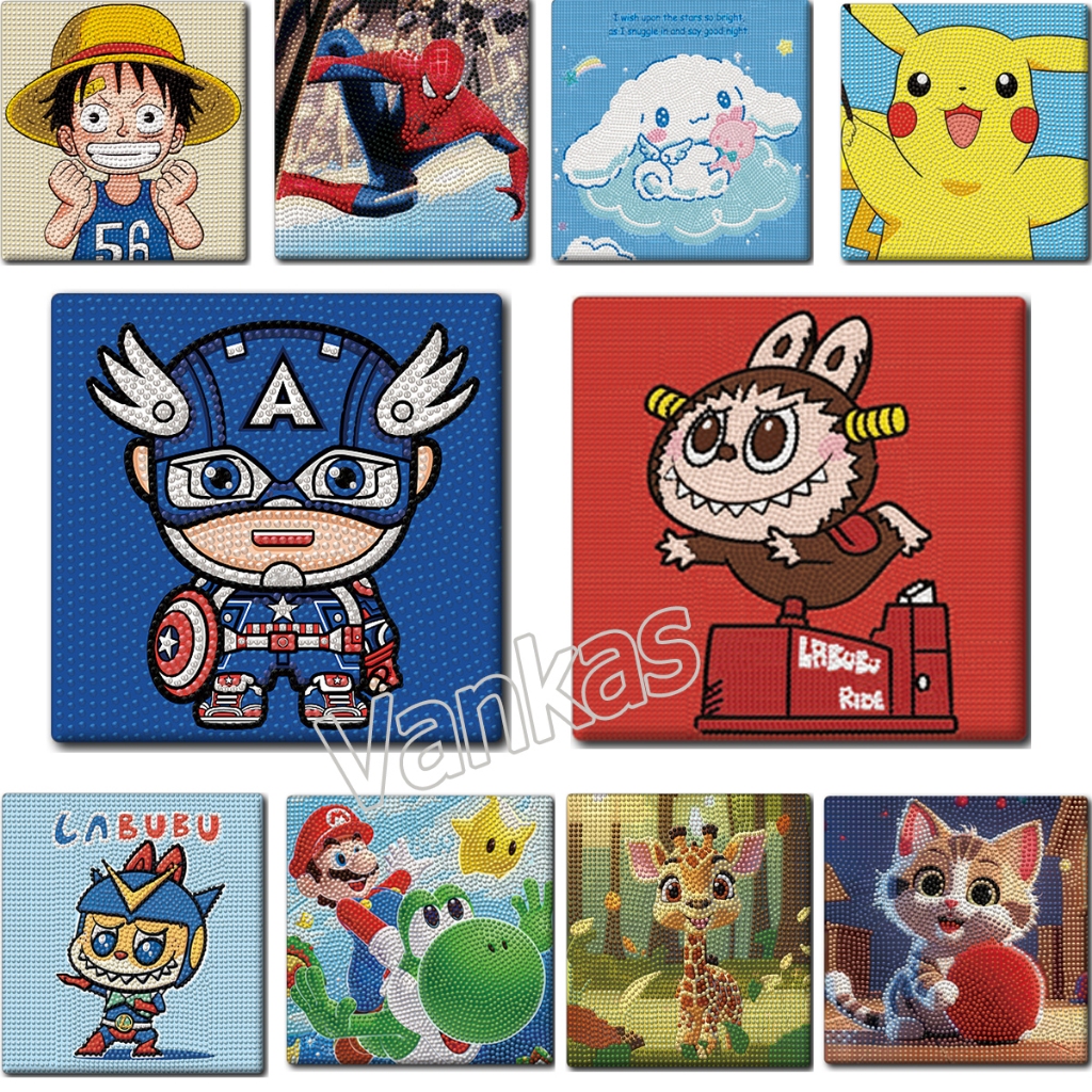 พร้อมส่ง ครอสติชคริสตัล 5D DIY diamond painting (แถมกรอบรูป) ภาพวาดเพชร ปักเพชร ครอสติชคริสตัลติดเพชร ติดเต็มภาพ เม็ดกลม