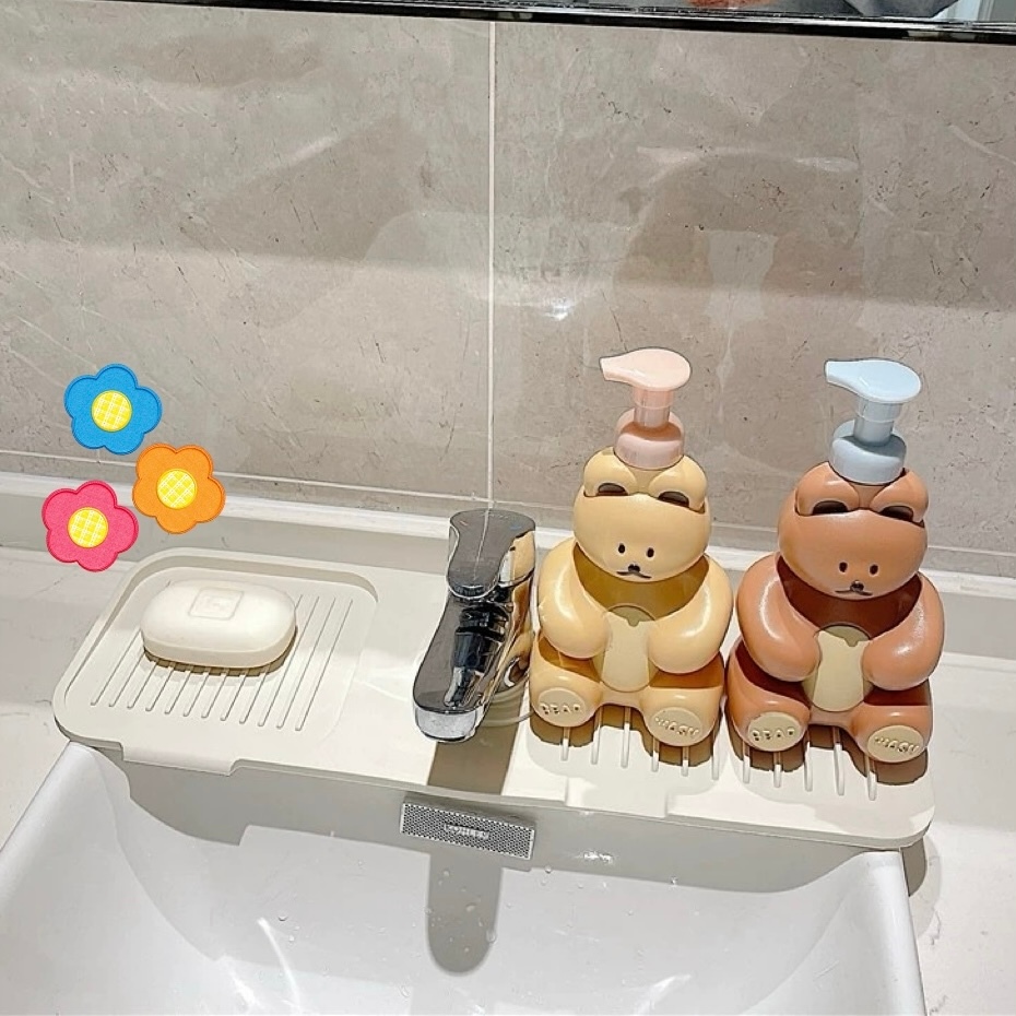 แผ่นซิลิโคนกันน้ำกระเด็น แผ่นซิลิโคนรองก๊อกน้ํา ดูดซับน้ํา เหมาะสำหรับอ่างล้างจาน แห้งเร็ว KKHOME