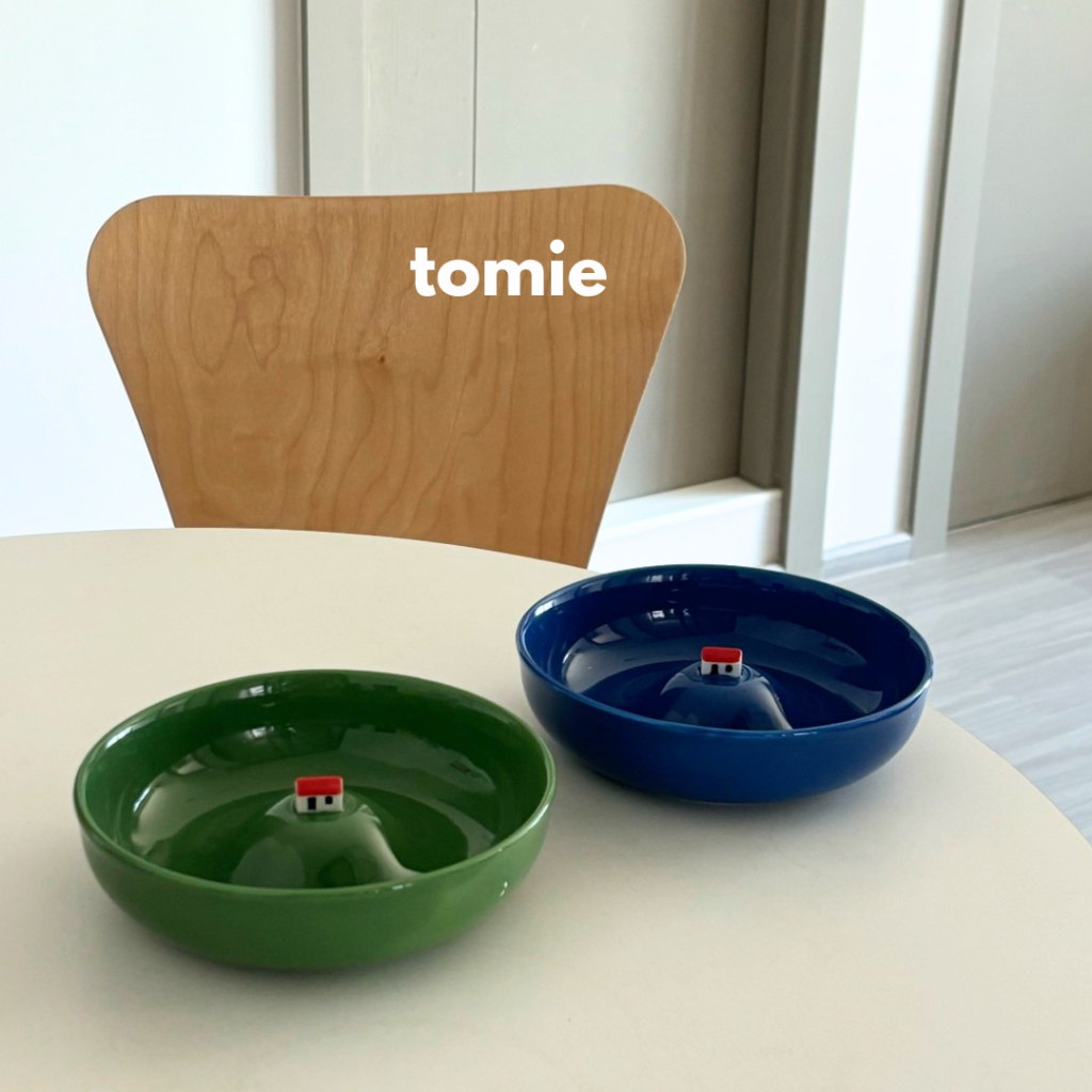(พร้อมส่ง) Forever alone bowl ชามเซรามิค มีบ้านตรงกลาง เข้าไมโครเวฟได้ * tomie home *