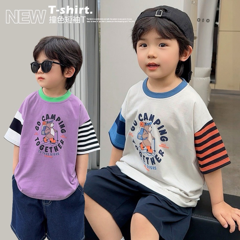AB205 เสื้อยืดเด็ก เสื้อผ้าแฟชั่นเด็ก สไตล์เกาหลี สินค้าพร้อมส่ง